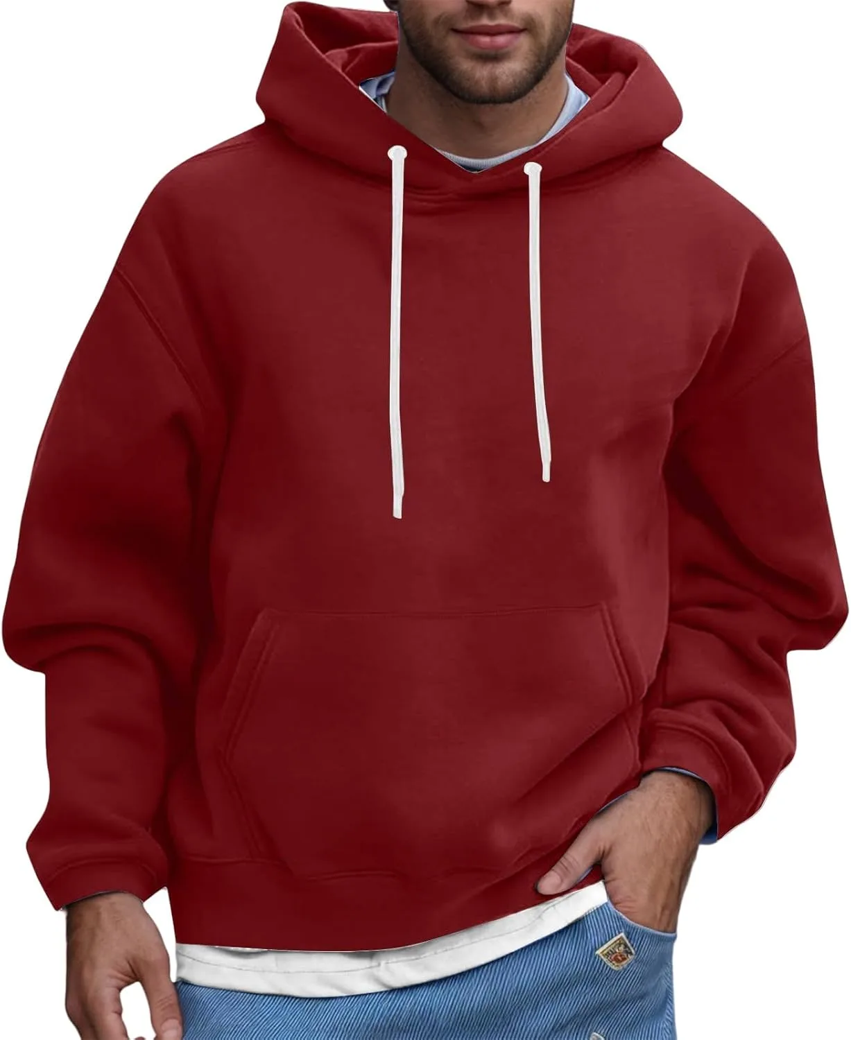 Толстовка мужская Fleece с капюшоном и карманом-кенгуру evzosrz
Толстовка мужская Fleece с капюшоном и карманом-кенгуру evzosrz