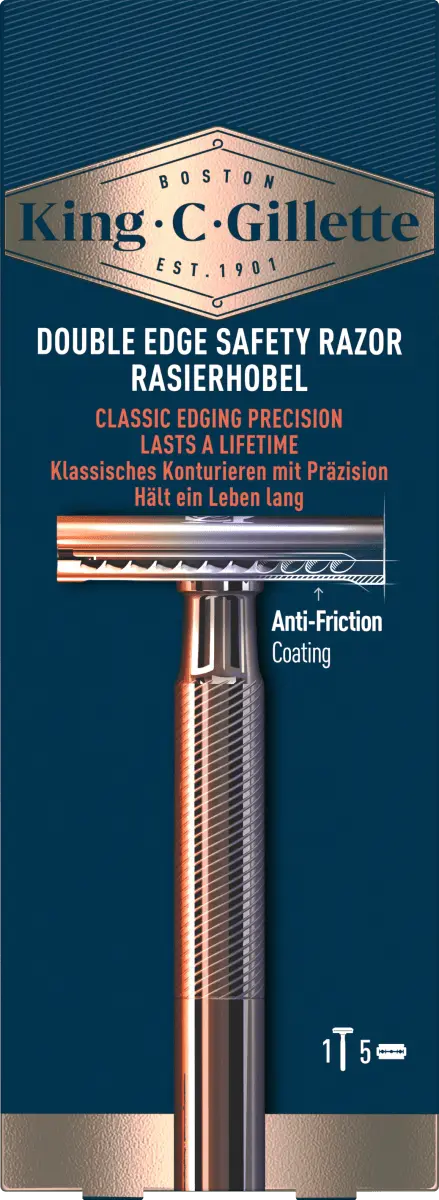 Безопасная бритва с запасными лезвиями Gillette King C. Double Edge, 5 шт
Безопасная бритва с запасными лезвиями Gillette King C. Double Edge, 5 шт