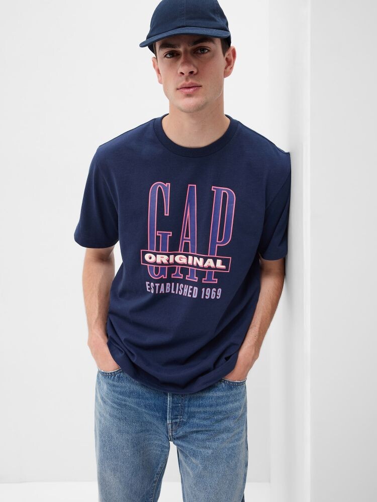 Футболка с видимым логотипом Gap, синий
Футболка с видимым логотипом Gap, синий