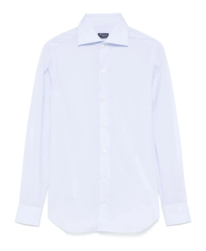 Светло-Голубая хлопковая рубашка на пуговицах Finamore, синий
Светло-Голубая хлопковая рубашка на пуговицах Finamore, синий