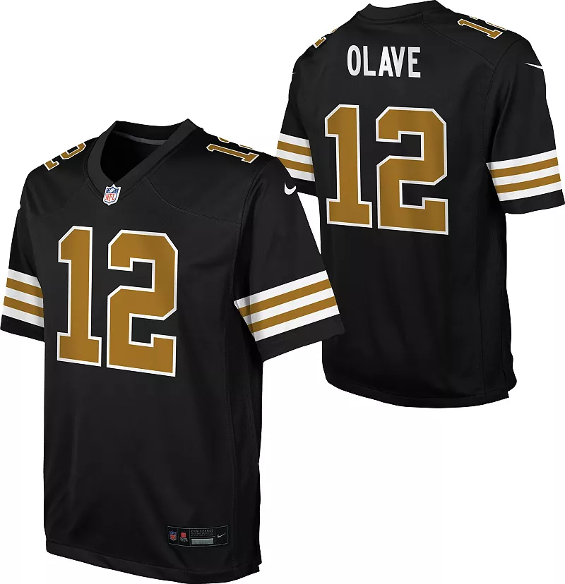 Альтернативная черная игровая майка Nike Youth New Orleans Saints Chris Olave # 12
Альтернативная черная игровая майка Nike Youth New Orleans Saints Chris Olave # 12