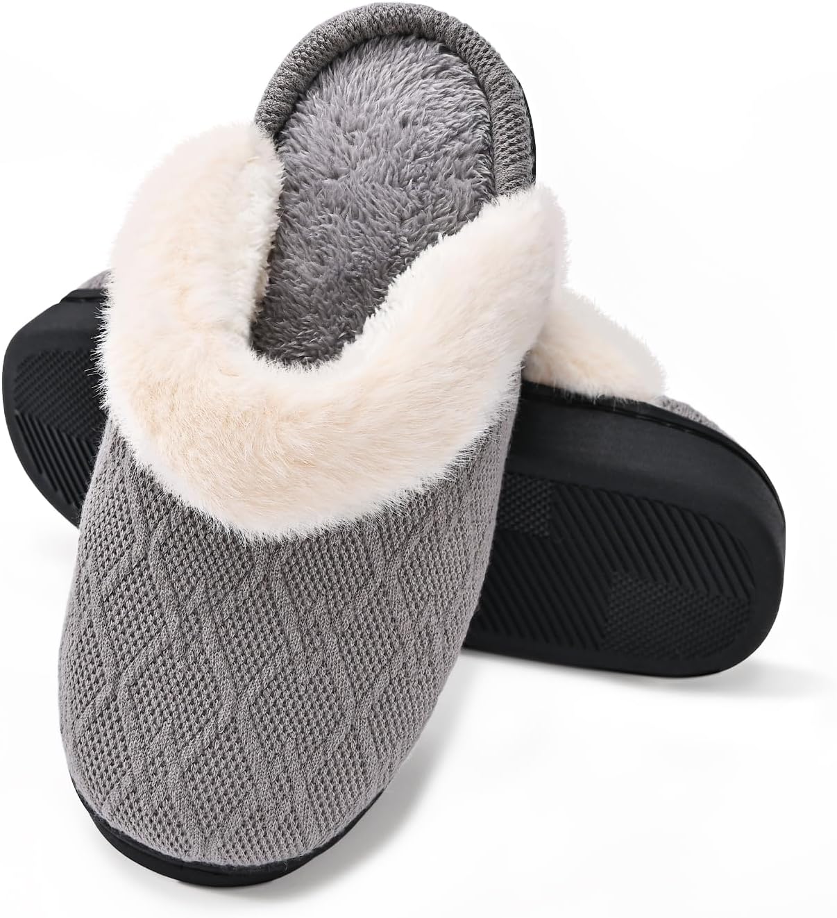 Теплые вязаные тапочки для дома для женщин и мужчин, пушистые зимние тапочки с искусственным мехом, женские тапочки без задника для дома и улицы Jieertop, серый
Теплые вязаные тапочки для дома для женщин и мужчин, пушистые зимние тапочки с искусственным мехом, женские тапочки без задника для дома и улицы Jieertop, серый