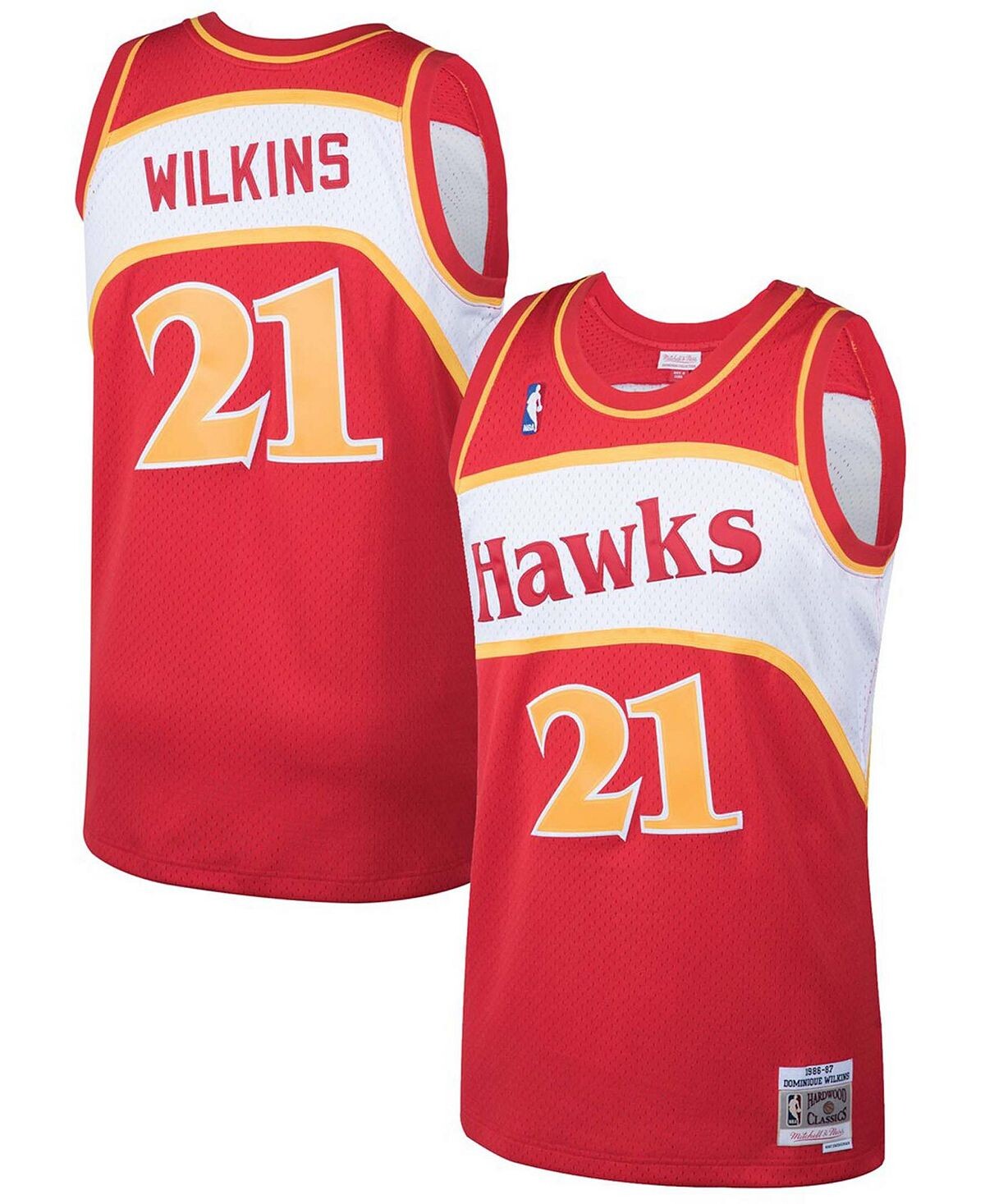 Мужская красная майка Dominique Wilkins Atlanta Hawks 1986-87 Hardwood Classics Swingman Mitchell & Ness
Мужская красная майка Dominique Wilkins Atlanta Hawks 1986-87 Hardwood Classics Swingman Mitchell & Ness