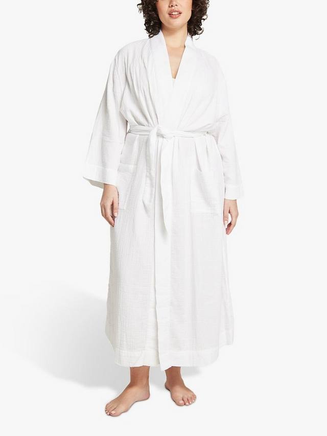 Органический хлопковый поясной халат Nudea, White
Органический хлопковый поясной халат Nudea, White