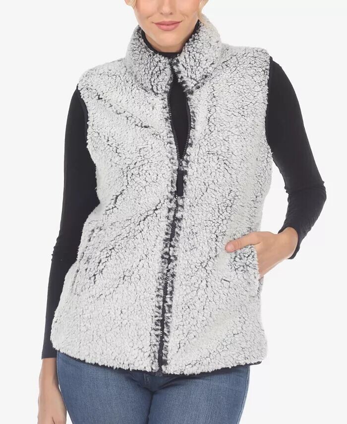 Женский жилет из шерпы на молнии White Mark, серебряный
Женский жилет из шерпы на молнии White Mark, серебряный