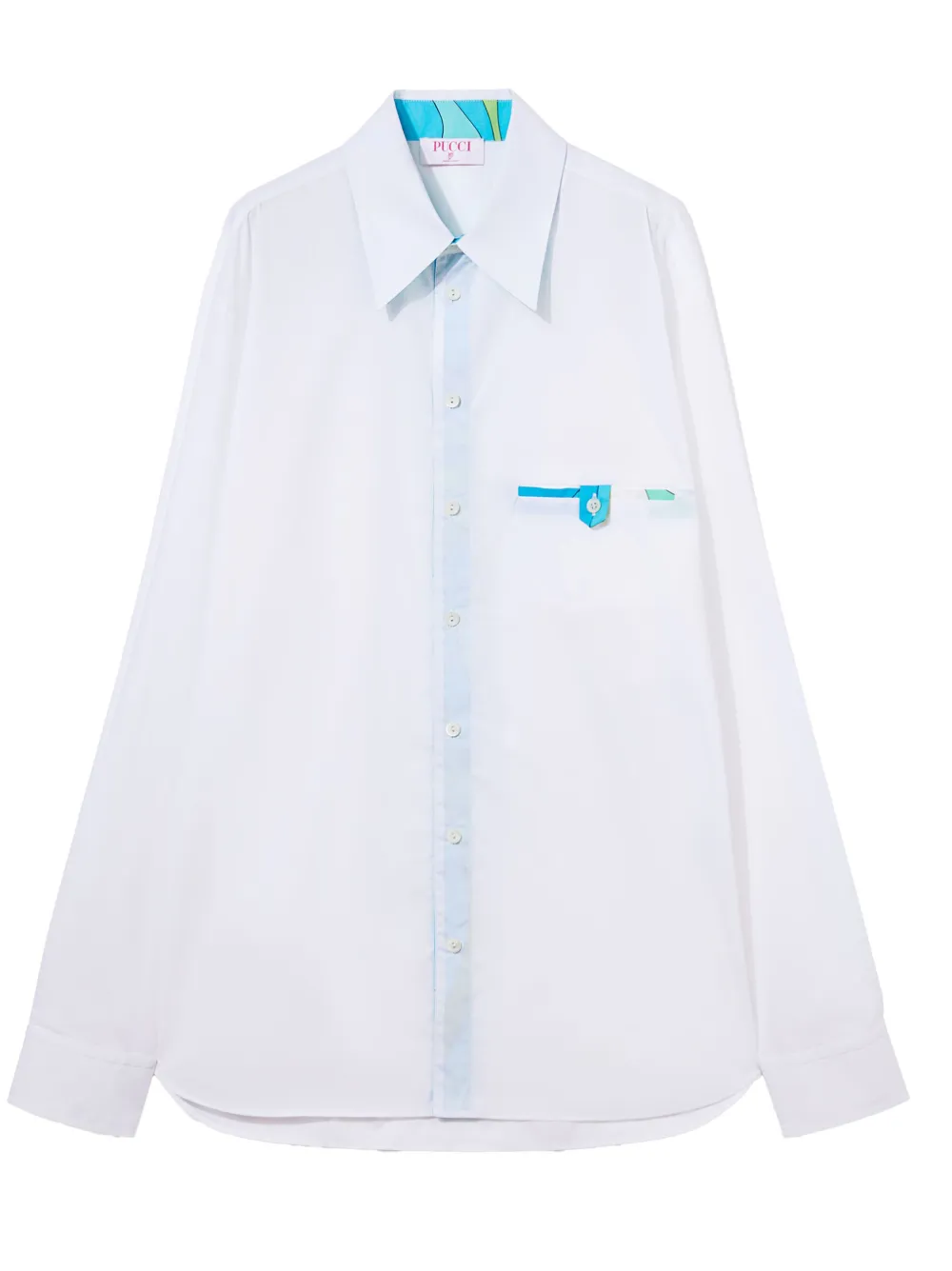 Поплиновая рубашка PUCCI, белый 
Поплиновая рубашка PUCCI, белый