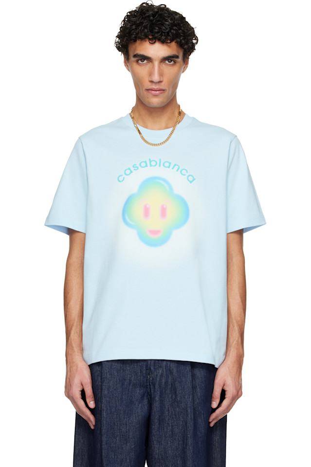 Casablanca Классическая футболка с синим аэрографическим смайликом
Casablanca Классическая футболка с синим аэрографическим смайликом