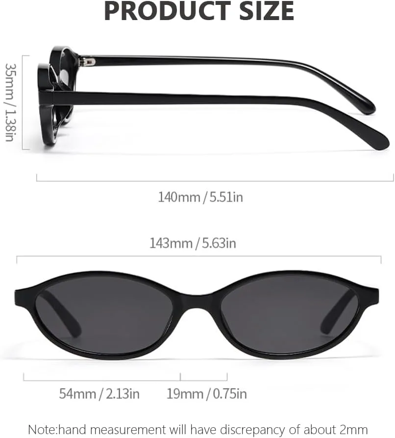 Ретро овальные солнцезащитные очки для женщин, маленькие «кошачий глаз», солнцезащитные очки 90-х, винтажные, в стиле Y2K, легкие SJBNCai, 2packs=black+brown
Ретро овальные солнцезащитные очки для женщин, маленькие «кошачий глаз», солнцезащитные очки 90-х, винтажные, в стиле Y2K, легкие SJBNCai, 2packs=black+brown