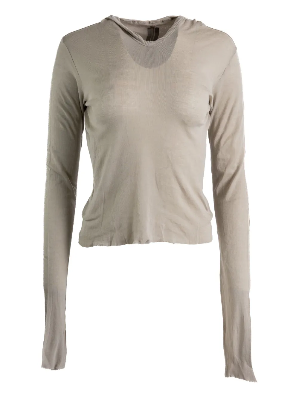 Топ с капюшоном и длинными рукавами Rick Owens, нейтральный
Топ с капюшоном и длинными рукавами Rick Owens, нейтральный