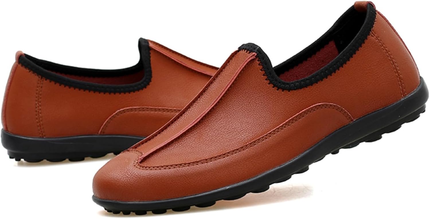 Мужские кожаные повседневные туфли без шнурков- удобные и устойчивые к скольжению с дышащими стельками для ежедневной носки Kelibasi, коричневый
Мужские кожаные повседневные туфли без шнурков- удобные и устойчивые к скольжению с дышащими стельками для ежедневной носки Kelibasi, коричневый