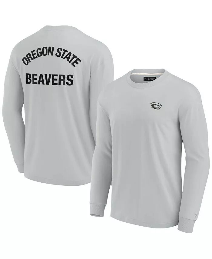 Мужская и женская серая футболка Oregon State Beavers с длинным рукавом, супермягкая Fanatics Signature
Мужская и женская серая футболка Oregon State Beavers с длинным рукавом, супермягкая Fanatics Signature