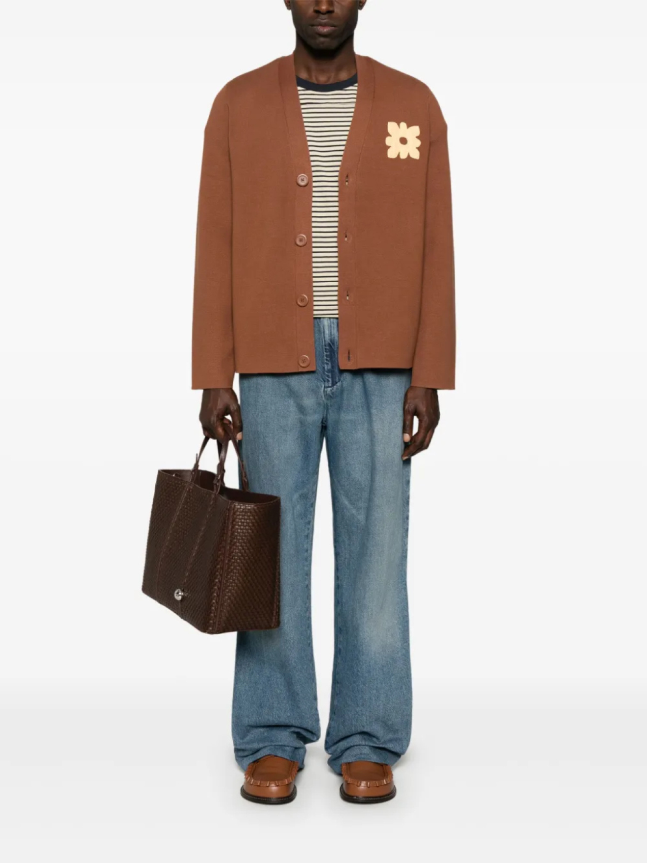 Кардиган с цветочным узором SANDRO, коричневый 
Кардиган с цветочным узором SANDRO, коричневый