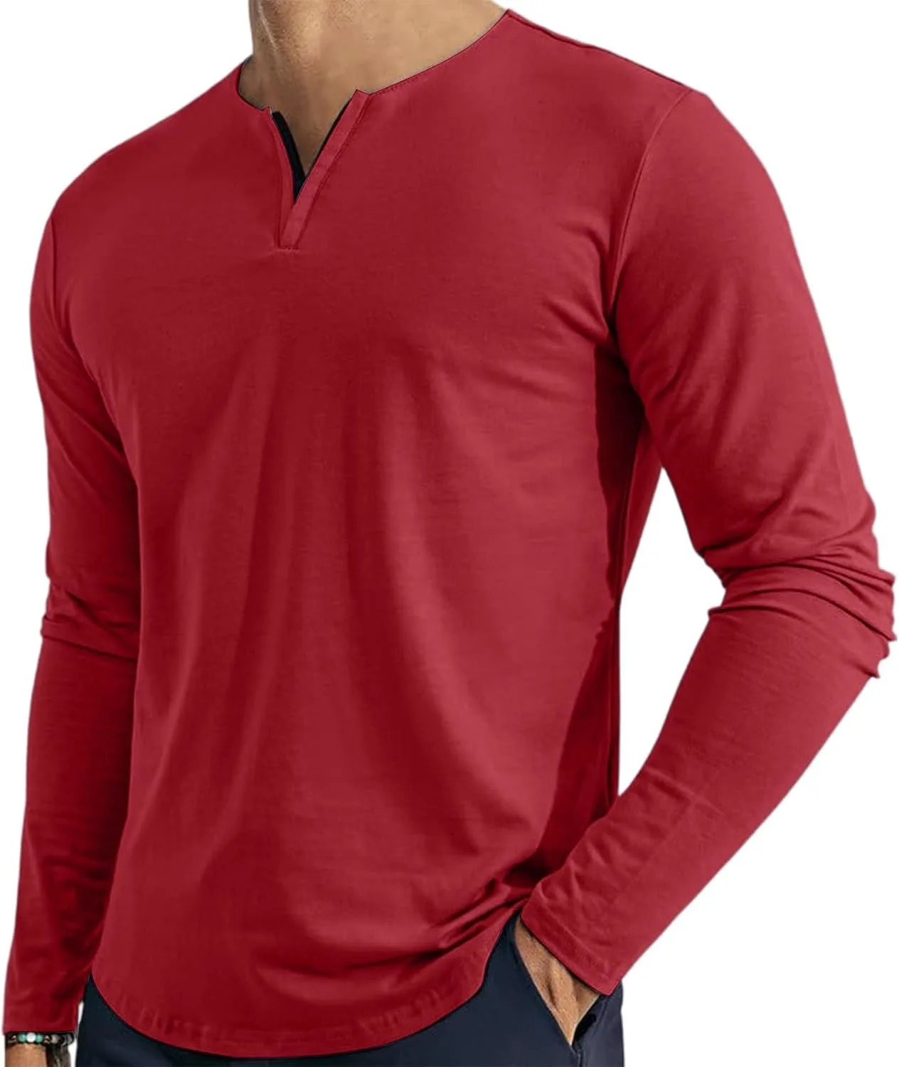 Мужская футболка с длинным рукавом и V-образным вырезом, однотонная, Casual, мягкая, эластичная, базовая, размеры S-3XL
Мужская футболка с длинным рукавом и V-образным вырезом, однотонная, Casual, мягкая, эластичная, базовая, размеры S-3XL