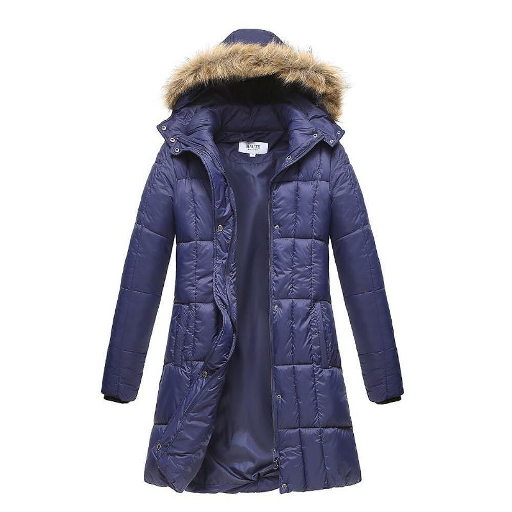Женская парка-пуховик средней длины Haute Edition с капюшоном на подкладке из искусственного меха, темно-синий
Женская парка-пуховик средней длины Haute Edition с капюшоном на подкладке из искусственного меха, темно-синий