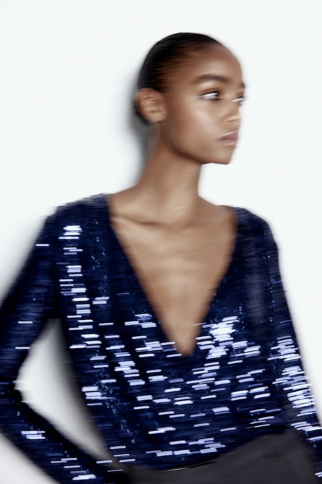 Боди с пайетками H&M, синий
Боди с пайетками H&M, синий