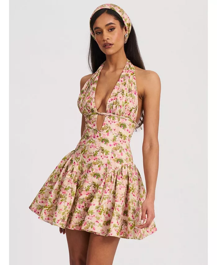 Женское льняное мини-платье Mackenzie с зеленым и розовым цветочным принтом Miss Circle, зеленый
Женское льняное мини-платье Mackenzie с зеленым и розовым цветочным принтом Miss Circle, зеленый