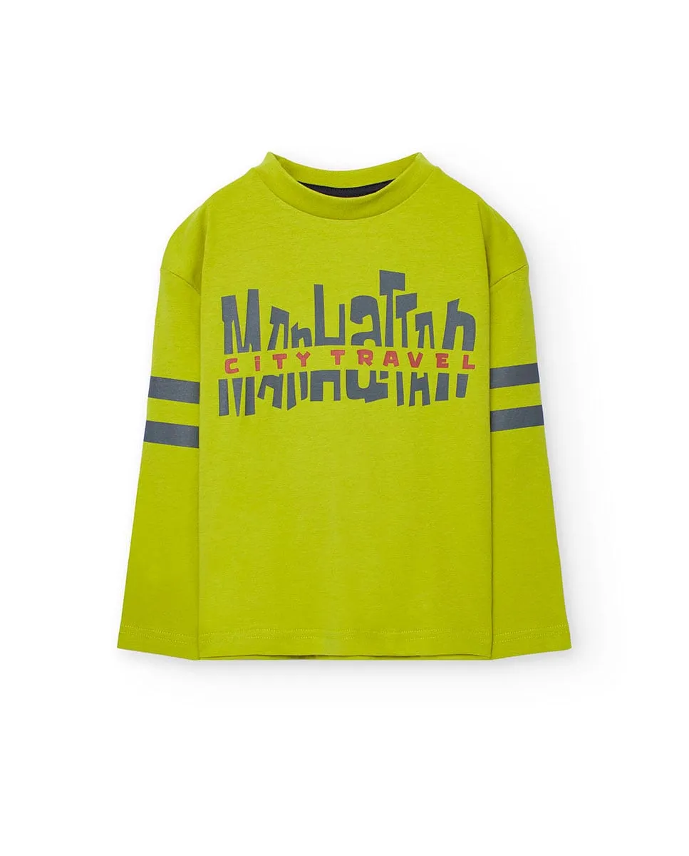 Детская футболка с рисунком спереди и длинным рукавом Boboli, фисташковый
Детская футболка с рисунком спереди и длинным рукавом Boboli, фисташковый