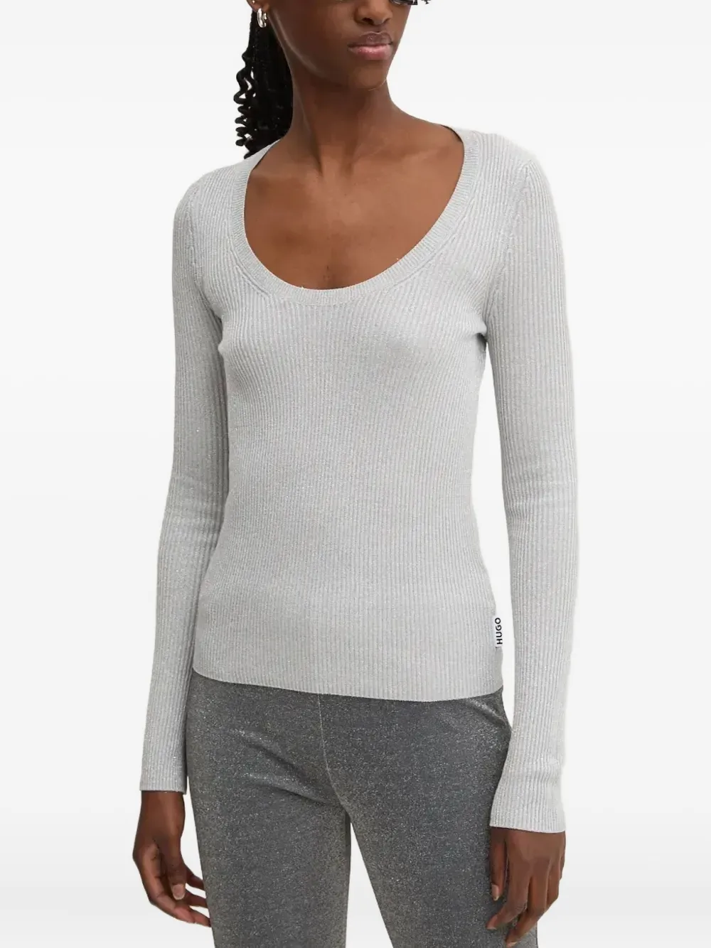 Топ с круглым вырезом Hugo, серый
Топ с круглым вырезом Hugo, серый