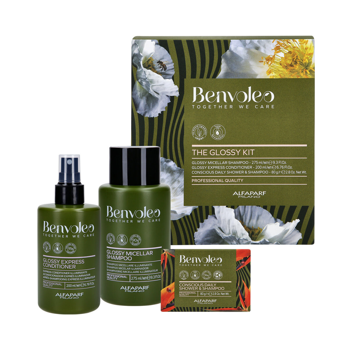Alfaparf Milano Benvoleo Glossy Kit, Набор косметики, для блеска и смягчения волос, 3 шт
Alfaparf Milano Benvoleo Glossy Kit, Набор косметики, для блеска и смягчения волос, 3 шт