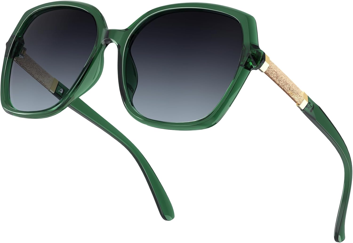 Женские поляризованные солнцезащитные очки NSSIW: модные солнцезащитные очки большого размера с защитой от УФ-излучения UV400 для вождения и отдыха, Green/Gradient Grey
Женские поляризованные солнцезащитные очки NSSIW: модные солнцезащитные очки большого размера с защитой от УФ-излучения UV400 для вождения и отдыха, Green/Gradient Grey