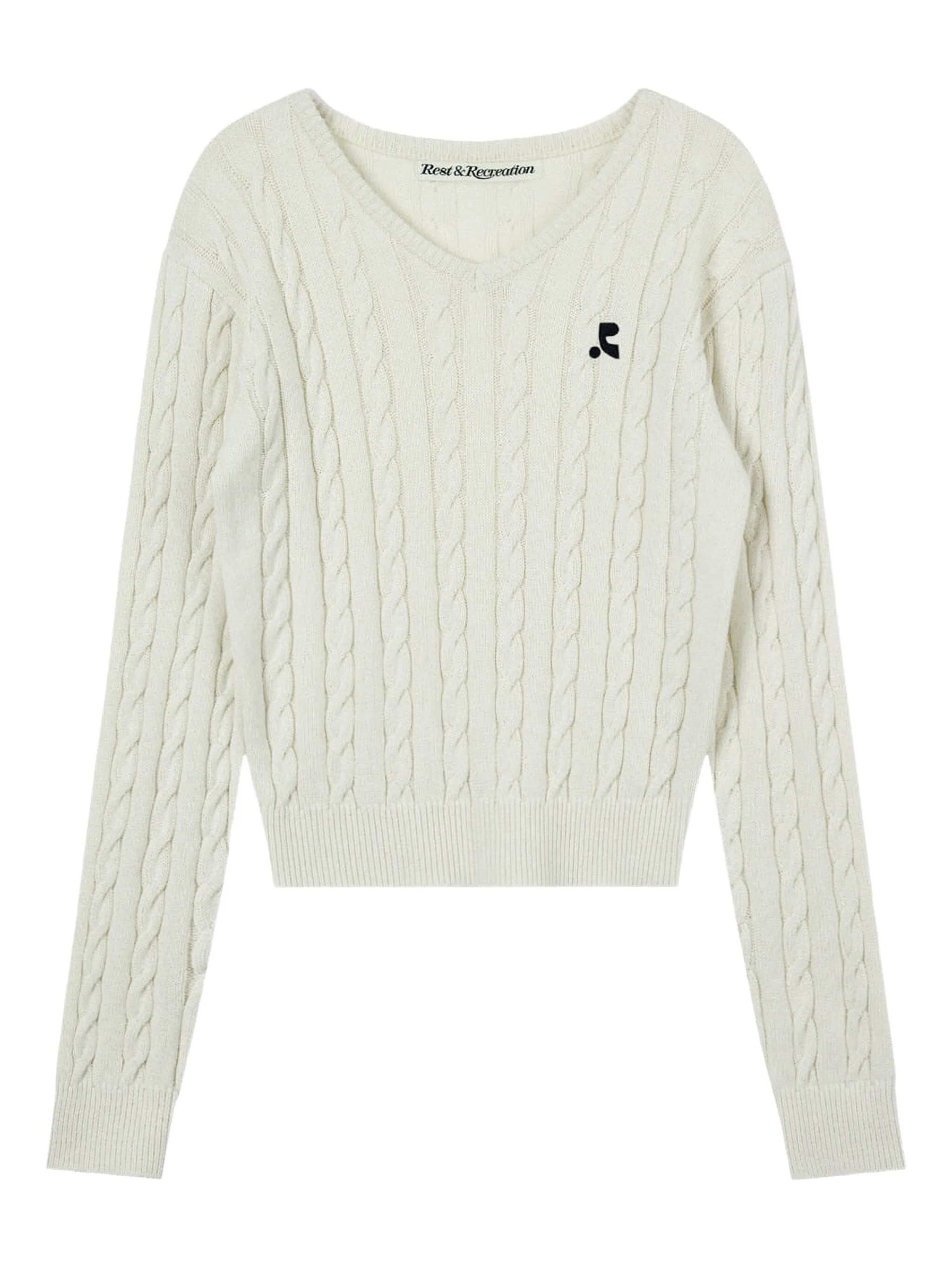 Свитер с V-образным вырезом Rest&Recreation, кремовый
Свитер с V-образным вырезом Rest&Recreation, кремовый