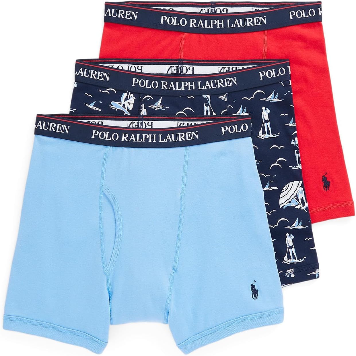 POLO RALPH LAUREN, комплект из 3 пар трусов-боксеров классического кроя, Harbor Island Blue/Deco Swimmers Print/New Carmine
POLO RALPH LAUREN, комплект из 3 пар трусов-боксеров классического кроя, Harbor Island Blue/Deco Swimmers Print/New Carmine