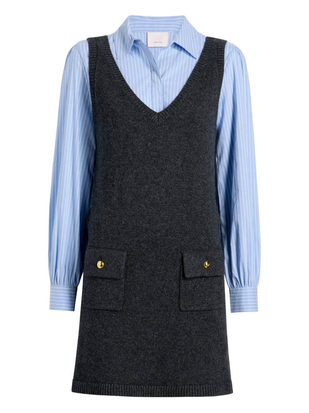 Платье с V-образным вырезом и карманом Cinq A Sept, черный
Платье с V-образным вырезом и карманом Cinq A Sept, черный