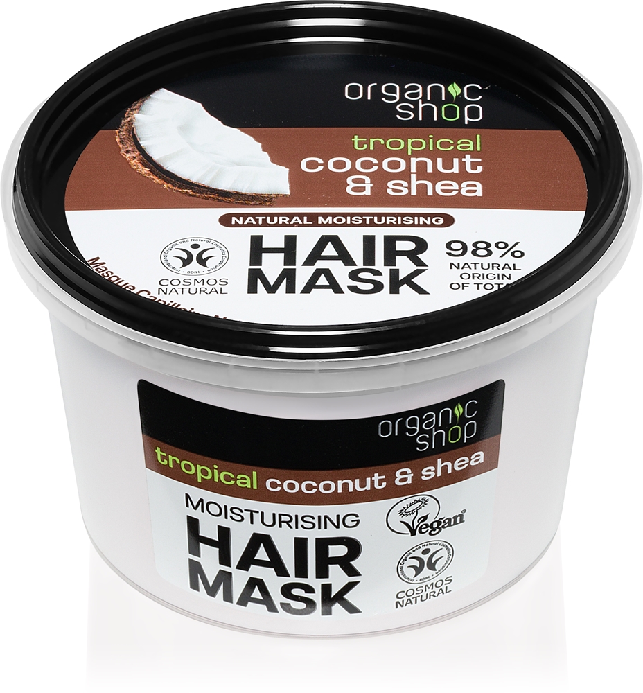 Натуральная интенсивная маска для волос с кокосом и ши с увлажняющим эффектом Organic Shop, 250 мл
Натуральная интенсивная маска для волос с кокосом и ши с увлажняющим эффектом Organic Shop, 250 мл