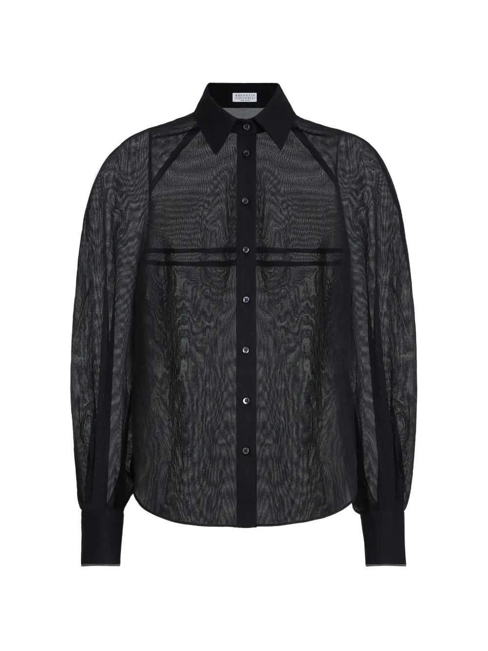 Рубашка с декором Monili Brunello Cucinelli, черный
Рубашка с декором Monili Brunello Cucinelli, черный