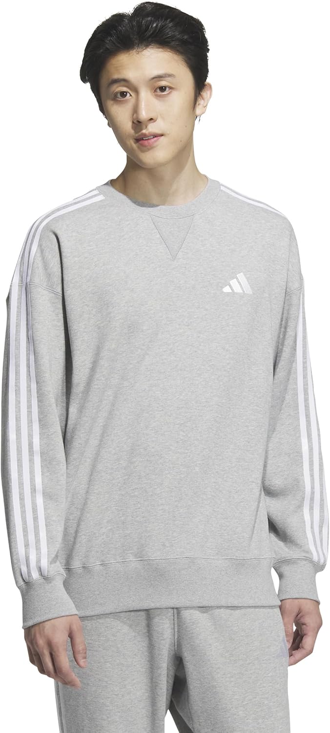 Мужская толстовка adidas ESS+ 3-Stripes Crew JUP87, серый
Мужская толстовка adidas ESS+ 3-Stripes Crew JUP87, серый