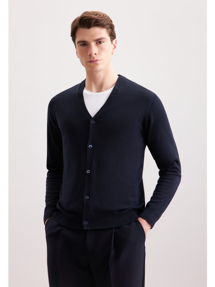 Обычный кардиган темно-синего цвета Seidensticker
Обычный кардиган темно-синего цвета Seidensticker