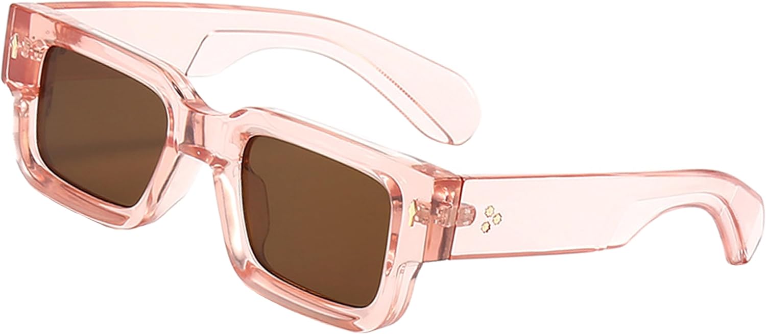 Солнцезащитные очки в толстой квадратной оправе для женщин и мужчин, модные массивные прямоугольные солнцезащитные очки черного цвета с защитой от УФ-излучения UV400 Teumire, A07 Transparent Pink/Brown
Солнцезащитные очки в толстой квадратной оправе для женщин и мужчин, модные массивные прямоугольные солнцезащитные очки черного цвета с защитой от УФ-излучения UV400 Teumire, A07 Transparent Pink/Brown