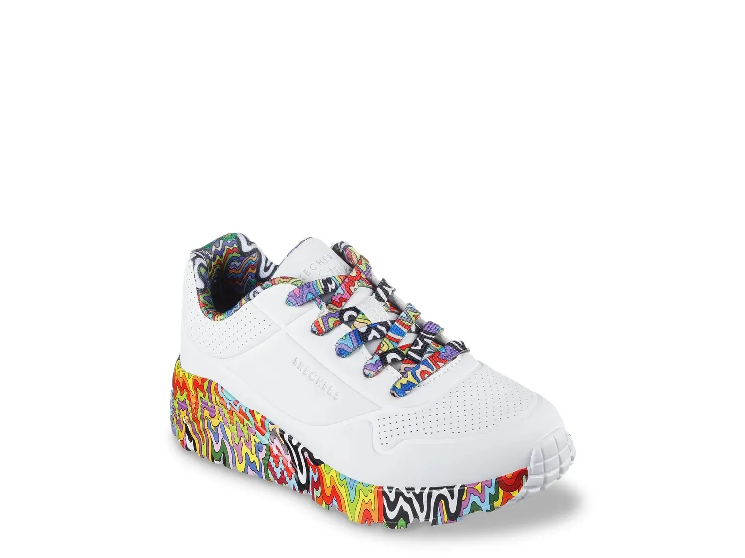 Skechers x Jen Stark: кроссовки Uno Lite Wedge Sneaker — детские, белые/многоцветные
Skechers x Jen Stark: кроссовки Uno Lite Wedge Sneaker — детские, белые/многоцветные