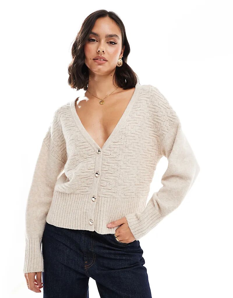 Кардиган с пуговицами через рукав-фонарик бежевого цвета Morgan
Кардиган с пуговицами через рукав-фонарик бежевого цвета Morgan
