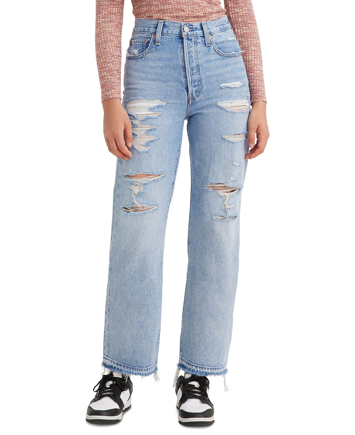 Женские прямые джинсы до щиколотки с ультравысокой посадкой Levi's
Женские прямые джинсы до щиколотки с ультравысокой посадкой Levi's