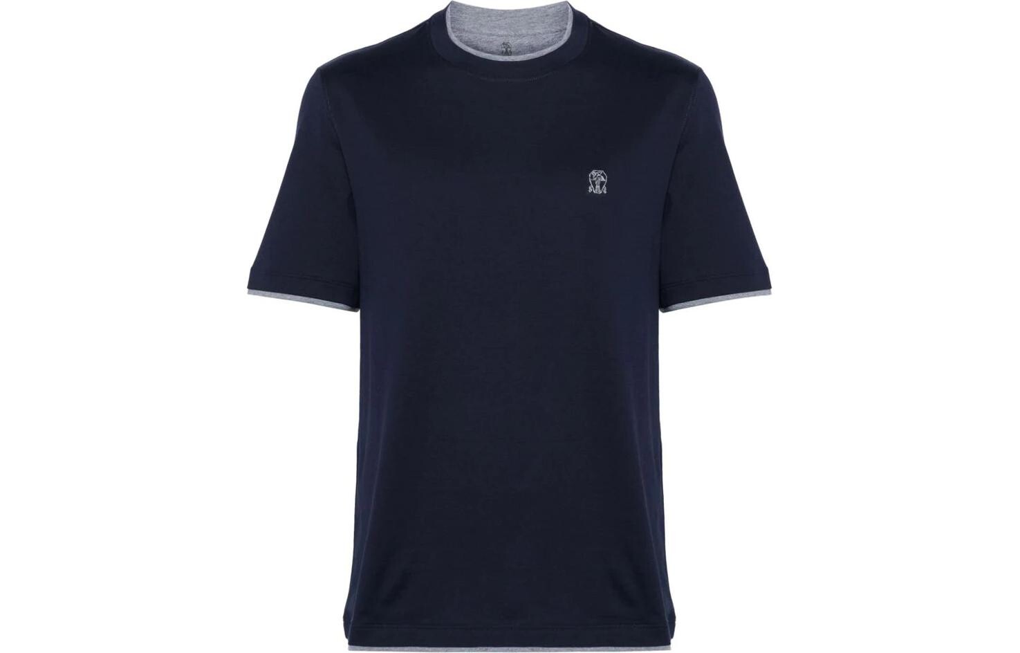 Футболка многослойная с вышитым логотипом Brunello Cucinelli, синий
Футболка многослойная с вышитым логотипом Brunello Cucinelli, синий