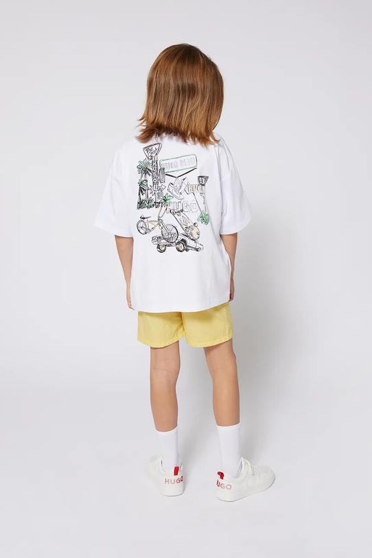 Детская хлопковая футболка Hugo, белый
Детская хлопковая футболка Hugo, белый
