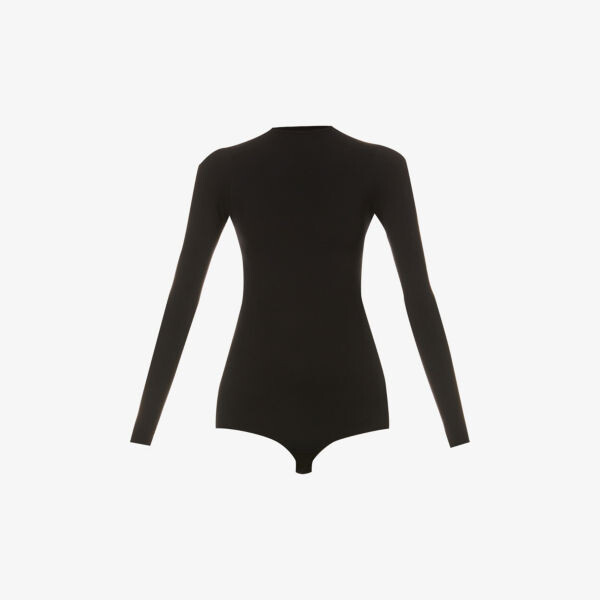 Боди из эластичного трикотажа Ballet с воротником-стойкой Commando, черный
Боди из эластичного трикотажа Ballet с воротником-стойкой Commando, черный