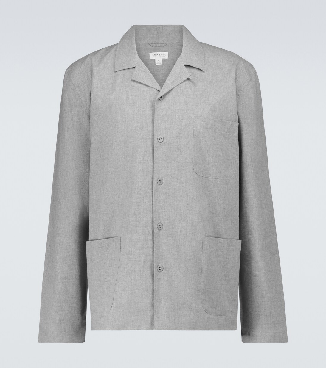 Хлопковая пижамная рубашка с длинными рукавами Sunspel, Mid Grey Melange
Хлопковая пижамная рубашка с длинными рукавами Sunspel, Mid Grey Melange