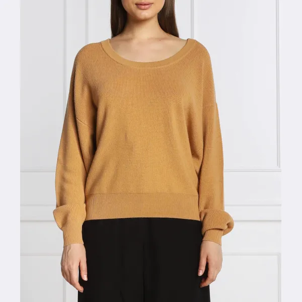 Шерстяной свитер прямого кроя Patrizia Pepe, коричневый
Шерстяной свитер прямого кроя Patrizia Pepe, коричневый