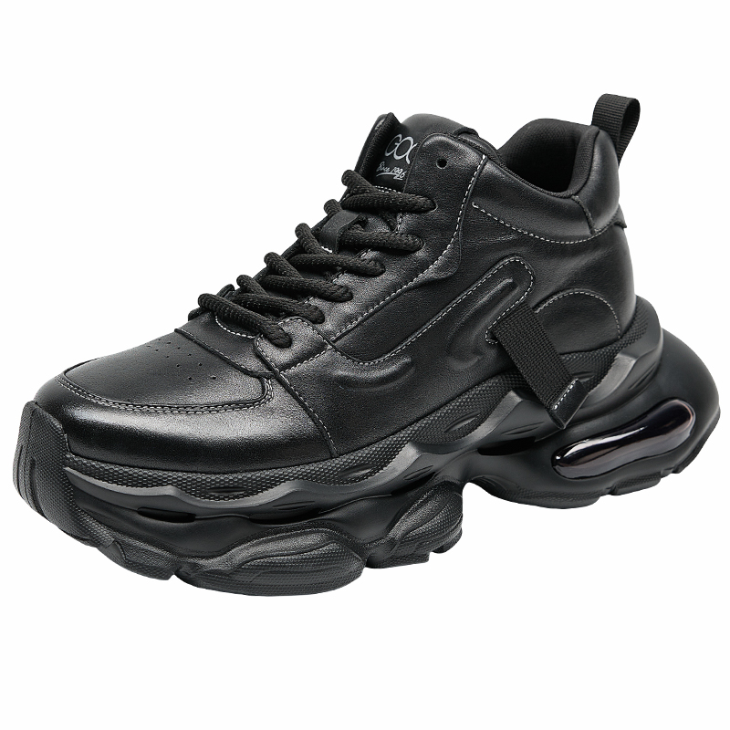 GOG Высокие амортизирующие легкие нескользящие модные повседневные массивные кроссовки мужские черные высота 8 см, цвет Black, Height: 8cm
GOG Высокие амортизирующие легкие нескользящие модные повседневные массивные кроссовки мужские черные высота 8 см, цвет Black, Height: 8cm