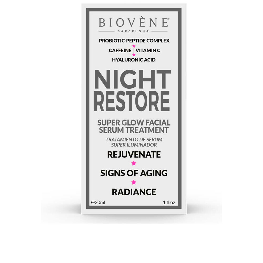 Крем против морщин Night restore super glow facial serum treatment Biovene, 30 мл
Крем против морщин Night restore super glow facial serum treatment Biovene, 30 мл