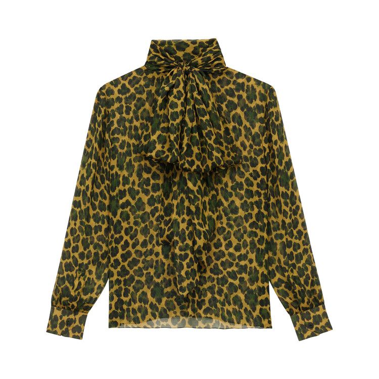 Блуза Saint Laurent Lavallière Blouse In Leopard Silk Muslin, Ocre/Vert
Блуза Saint Laurent Lavallière Blouse In Leopard Silk Muslin, Ocre/Vert