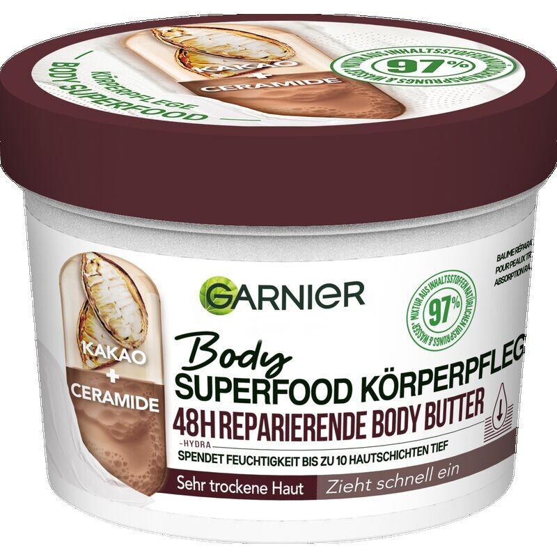Уход за телом Superfood Cocoa 48H восстанавливает очень сухую кожу Garnier, 380 ml
Уход за телом Superfood Cocoa 48H восстанавливает очень сухую кожу Garnier, 380 ml