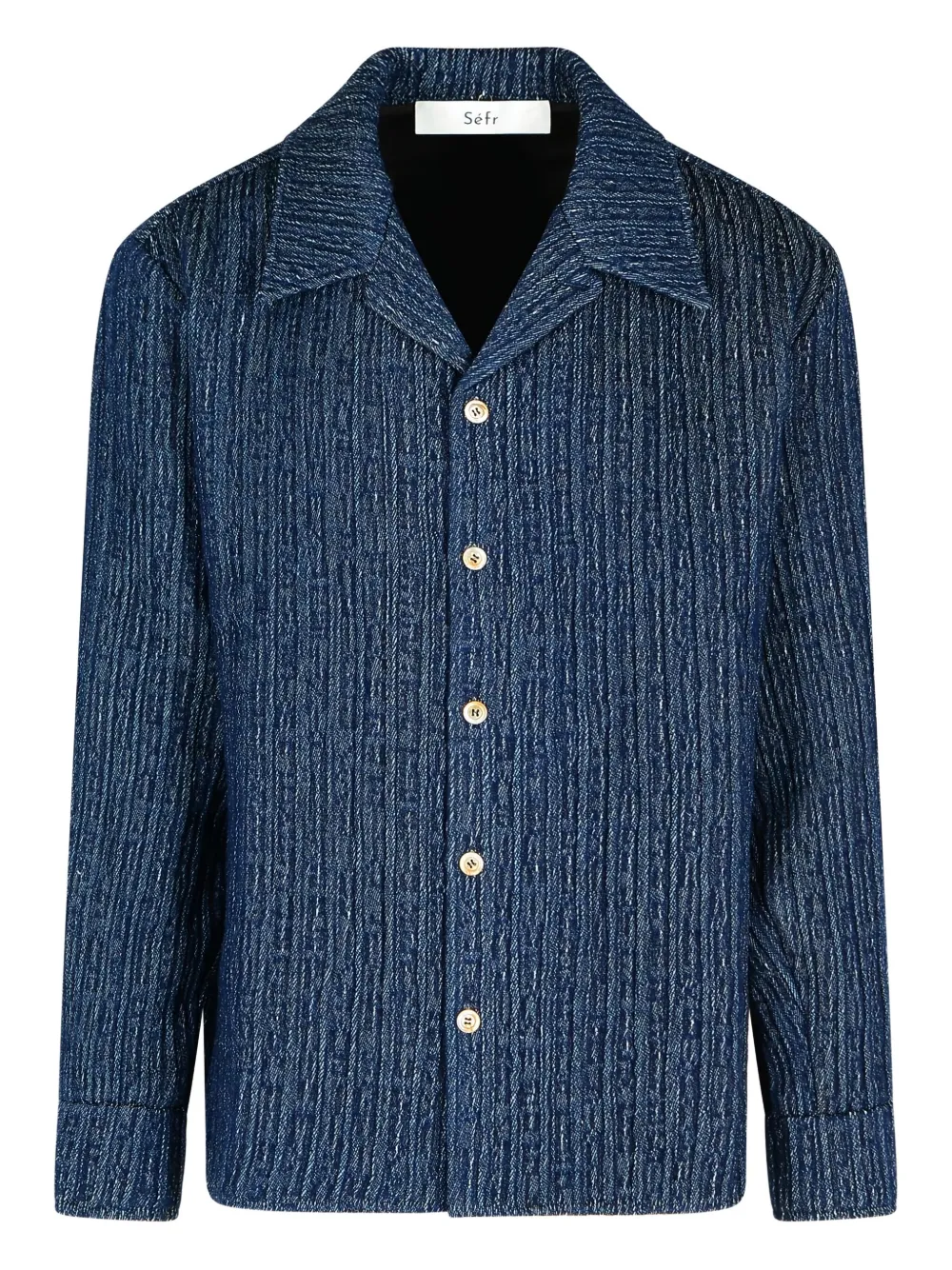 Рубашка WES с воротником кэмп Séfr, синий
Рубашка WES с воротником кэмп Séfr, синий
