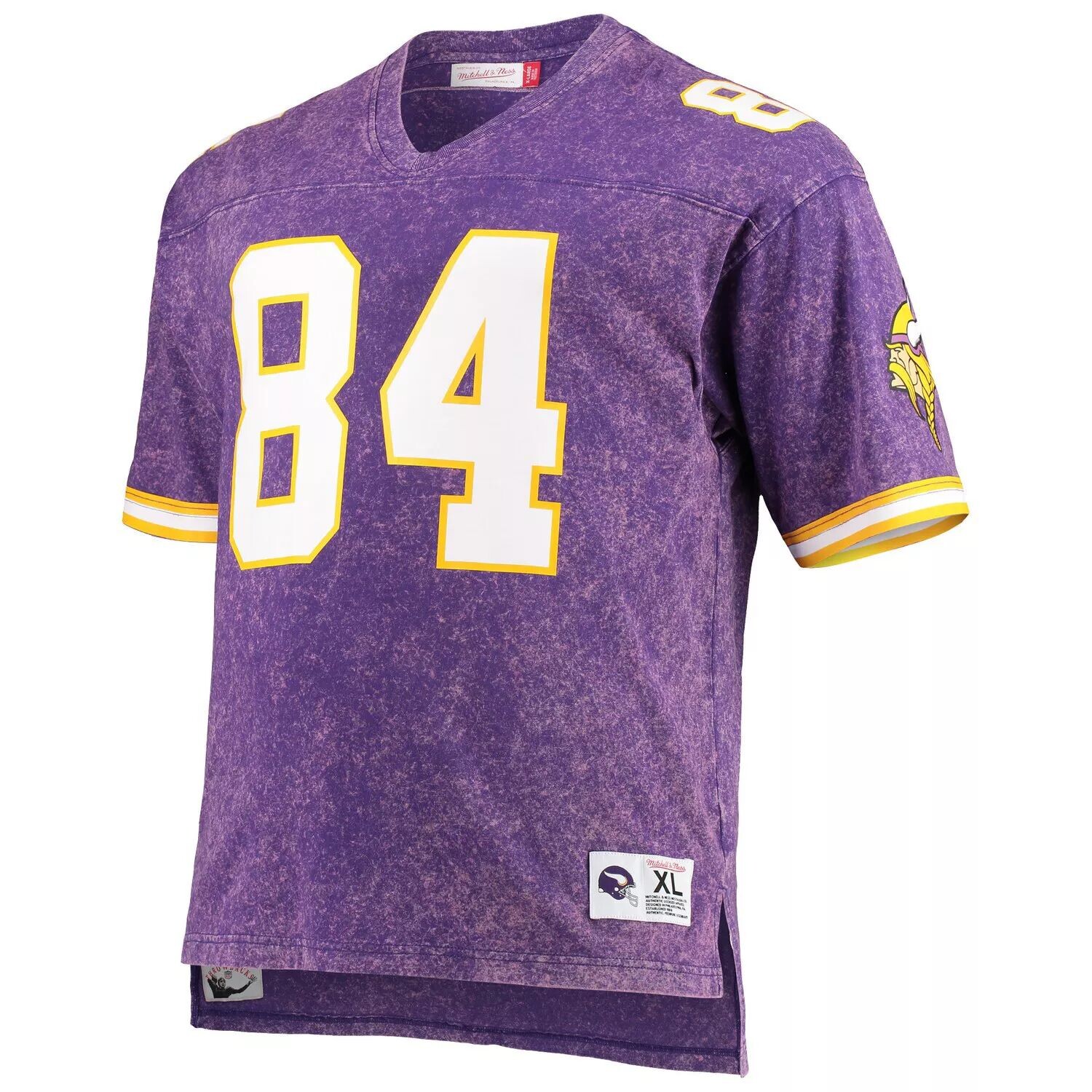 Мужская футболка Mitchell & Ness Randy Moss Purple Minnesota Vikings с именем и номером игрока, вышедшего на пенсию, футболка Acid Wash
Мужская футболка Mitchell & Ness Randy Moss Purple Minnesota Vikings с именем и номером игрока, вышедшего на пенсию, футболка Acid Wash