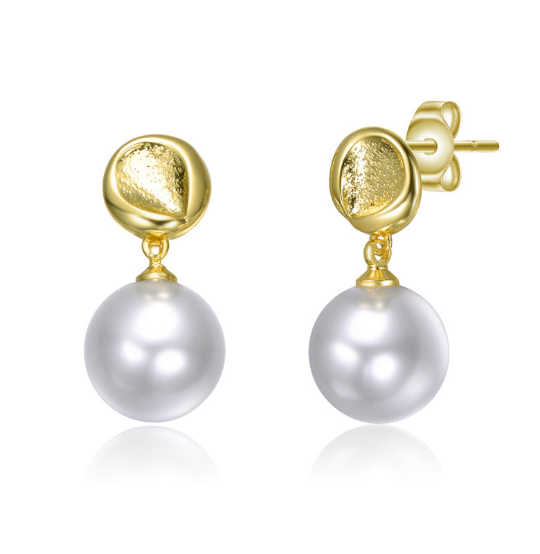 Серьги-подвески с покрытием из 14-каратного золота и текстурированным жемчугом Rachel Glauber, золотой
Серьги-подвески с покрытием из 14-каратного золота и текстурированным жемчугом Rachel Glauber, золотой