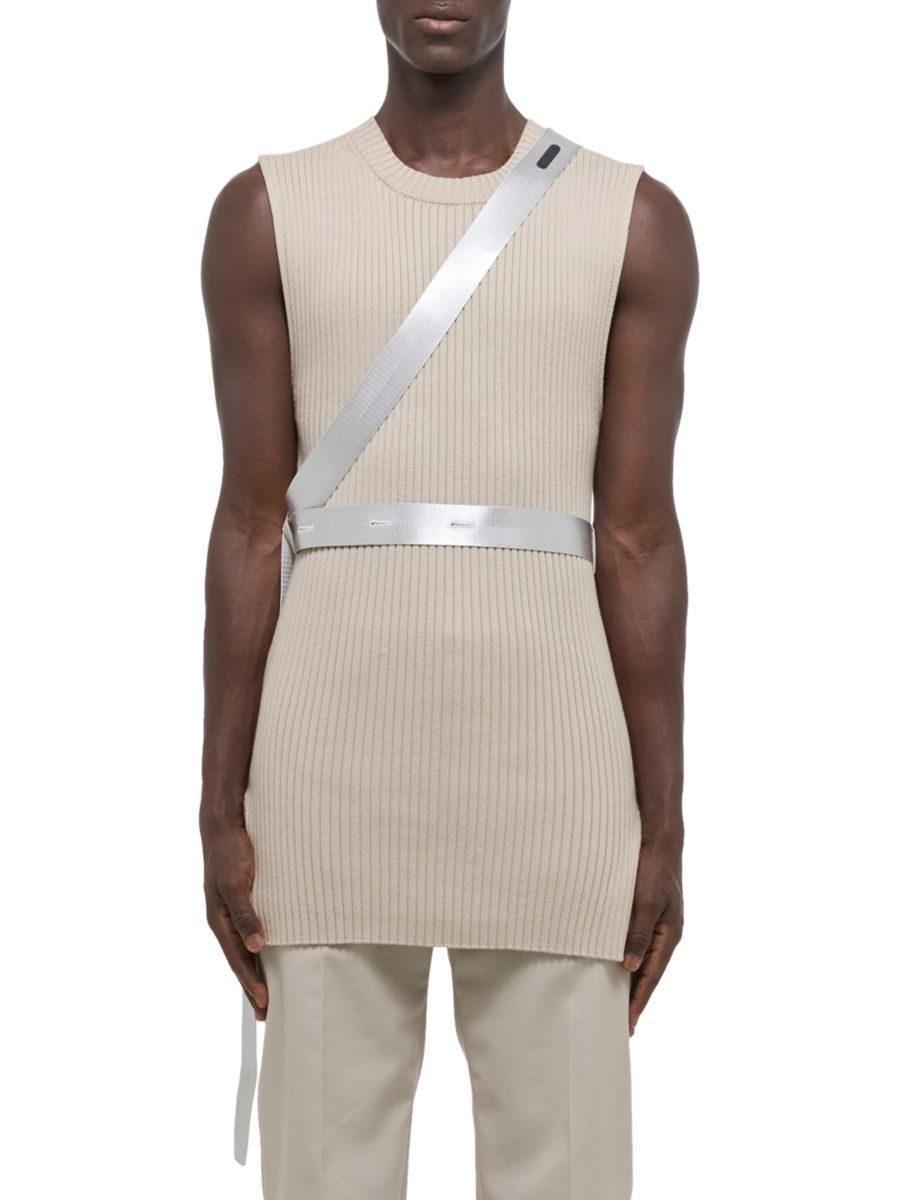 Майка из трикотажного полотна с ремнем безопасности Helmut Lang, песочный
Майка из трикотажного полотна с ремнем безопасности Helmut Lang, песочный