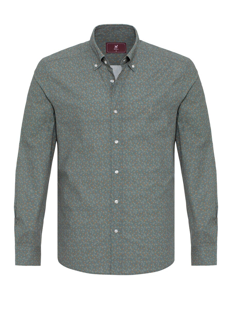 Повседневная рубашка Williot Regular fit Button Up Shirt, зеленый 
Повседневная рубашка Williot Regular fit Button Up Shirt, зеленый