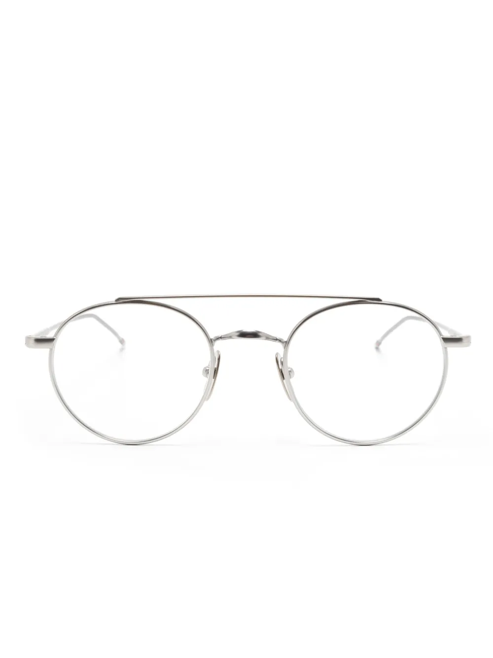 Очки в круглой оправе Thom Browne Eyewear, серебяный
Очки в круглой оправе Thom Browne Eyewear, серебяный